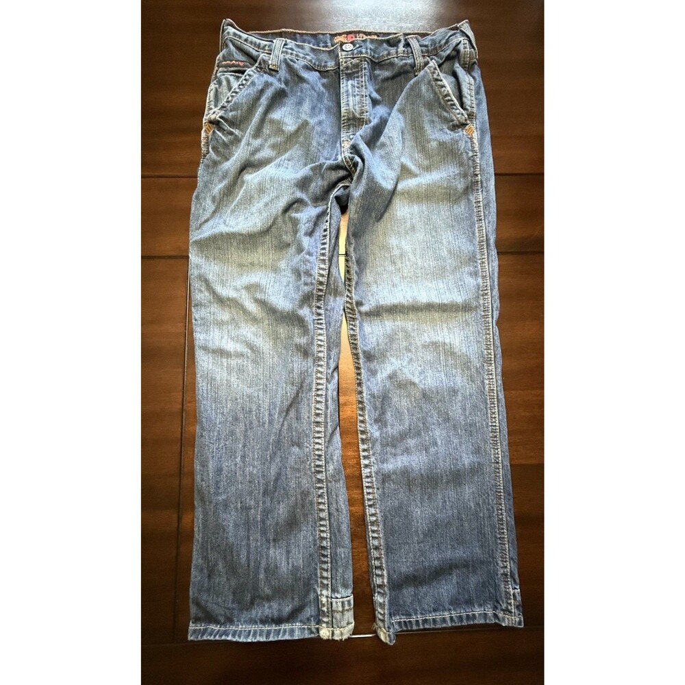 Ariat FR M4 Boot Cut Jeans Mens 36x30 Blue Low Rise Flame Resistant Denim